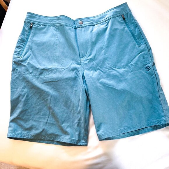 Coolibar Schooner Boardshorts UPF 50+ Size 14 Lightweight Water Repe… - Picture 4 of 14